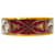 Hermès Bracelet jonc en émail Hermes Enamel GM Cheval en Bordeaux Blanc  - vue 5