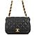 Borsa a tracolla con catena in pelle di agnello nera Chanel Nero