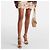 Saint Laurent Corinne 110 Sandali in Raso Beige - vista 5