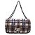 Borsa a Spalla Chanel Tweed Print Coco Mark Chain Rosa Grigio Blu navy - vista 2