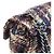 Borsa a Spalla Chanel Tweed Print Coco Mark Chain Rosa Grigio Blu navy - vista 5