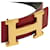 Hermès Cintura Hermes Constance H-belt con design reversibile Nero Rosso  - vista 4