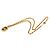 Collana con pendente a catena con placca logo Chanel Coco Mark Nero D'oro - vista 2
