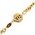 Collana con pendente a catena con placca logo Chanel Coco Mark Nero D'oro - vista 3