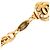 Collana con pendente a catena con placca logo Chanel Coco Mark Nero D'oro - vista 5