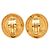 Orecchini a clip tondi Chanel Coco Mark D'oro - vista 2