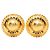 Orecchini Chanel Vintage Round Clip D'oro