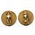 Boucles d'oreilles Chanel Vintage Gold Clip Doré - vue 2