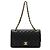 Borsa a tracolla Chanel Matelassé 25 Coco Mark Double Chain Nero - vista 2