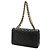 Borsa a tracolla Chanel Matelassé 25 Coco Mark Double Chain Nero - vista 3