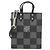 Borsa Louis Vuitton Damier Checkerboard Sac Plat XS Nero