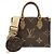 Borsa Louis Vuitton Monogram Giant OnTheGo PM Marrone
