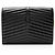 Saint Laurent Matelasse Lammfell Monogramm Sulpice Chain Wallet Schwarz - Ansicht 3