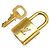 Set di lucchetto e chiave Louis Vuitton D'oro Metallico