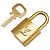 Louis Vuitton Cadena Padlock Key Set D'oro Metallico