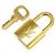 Set lucchetto e chiave Louis Vuitton D'oro Metallico