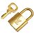 Set di lucchetto e chiave Louis Vuitton Cadena D'oro Metallico