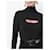 Maglione a collo alto nero elasticizzato Versace Y2K con cut-out sul petto  - vista 2