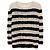 Maglione a maglia aperta in misto cashmere a righe nero e avorio Chanel anni 2010 Marrone Beige - vista 2