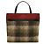 Bolsa Tote de camurça e lã com estampa Check da Burberry Vermelho