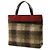 Bolsa Tote de camurça e lã com estampa Check da Burberry Vermelho - vista 2