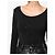 Versace Y2K schwarzer Viskose-Pullover mit besticktem Kristall-Logo - Ansicht 4