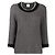 Chanel 2007 Wollpullover in Grau mit schwarz-weißem Flechtbesatz
