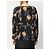 Camicetta Versace 80s in seta nera con stampa floreale e maniche a pipistrello Nero - vista 3