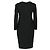 Abito midi nero Jil Sander anni 2010 con scollo a barca e taglio boxy - vista 3
