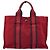 Hermès Hermes Vintage Stoff Tragetasche Rot