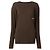 Chanel 80er Jahre brauner Oversized-Pullover aus Kaschmir mit goldener Logo-Knopf-Detail