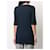 Blouse en polyester bleu foncé des années 90 Yves Saint Laurent avec logo brodé  - vue 4