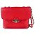 Borsa a tracolla in pelle rossa Chanel Rosso