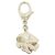 Portachiavi Chanel ABG424 Rosa Bianco D'oro - vista 2