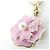 Portachiavi Chanel ABG424 Rosa Bianco D'oro - vista 3