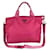 Tote Borsa con placca logo Triangle Prada Rosa  - vista 1