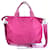 Tote Borsa con placca logo Triangle Prada Rosa  - vista 2