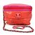 Pochette com mosquetão de corrente Chanel AS0431 Rosa Vermelho