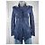 Sandro Paris Top de encaje floral azul marino con cuello blanco contrastado - vista 3