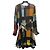 Preen by Thornton Bregazzi Vestido de seda estampado patchwork Castaño Negro Roja Azul Multicolor Verde Amarillo