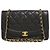 Borsa a tracolla Chanel Diana 25 Medium in agnello Nero