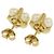 Céline Pendientes Celine Triomphe en piedra dorada y perlas artificiales Dorado - vista 2