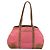 Borsa Tote PRADA in pelle e nylon rosa argento Auth 183896V - vista 2