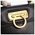 Borsa a Mano Salvatore Ferragamo Gancini in Pelle Nera e Oro Auth 183947 Nero D'oro - vista 14