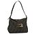 FENDI Zucca Canvas Mamma Baguette Shoulder Bag Black Brown Auth 183031V Marrone Nero