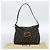 FENDI Zucca Canvas Mamma Baguette Shoulder Bag Black Brown Auth 183031V Marrone Nero - vista 23