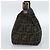 FENDI Zucca Canvas Mamma Baguette Shoulder Bag Black Brown Auth 183031V Marrone Nero - vista 4