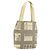CHANEL Window line Tote Bag Canvas Beige Gold CC Auth 183024 Golden