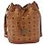 Borsa a Spalla MCM Vicetos Logogram PVC Pelle Marrone Oro Auth 183974 D'oro - vista 2