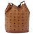 Borsa a Spalla MCM Vicetos Logogram PVC Pelle Marrone Oro Auth 183974 D'oro - vista 3